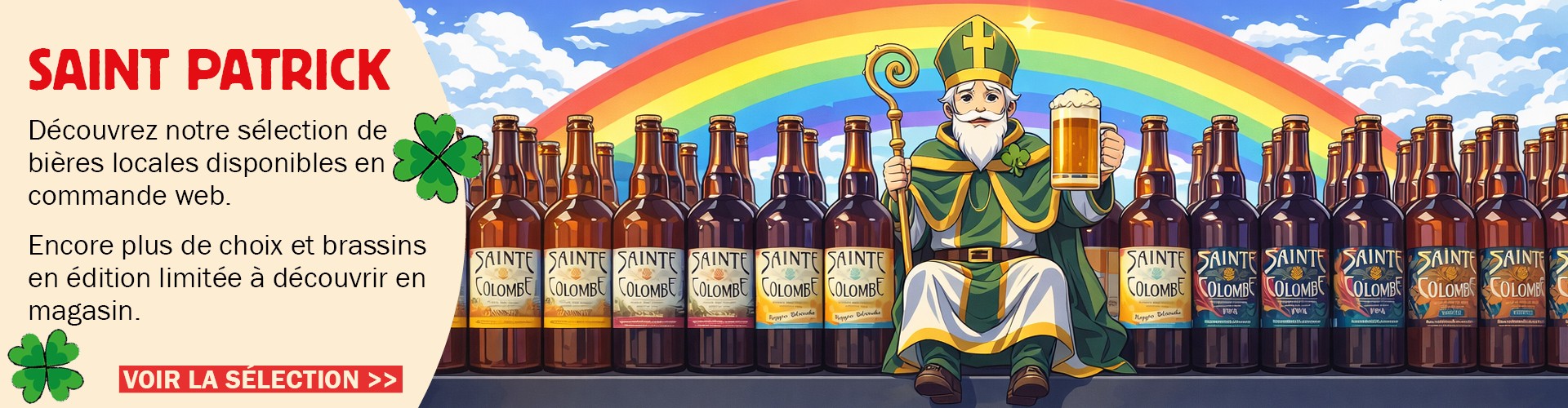 Découvrez notre sélection de bières locales disponibles en commande web. Encore plus de choix et brassins en édition limitée à découvrir en magasin.